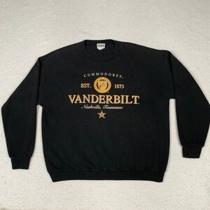 VTG Vanderbilt University Commodores Sweatshirt Mens XL Black Danaggers 90s